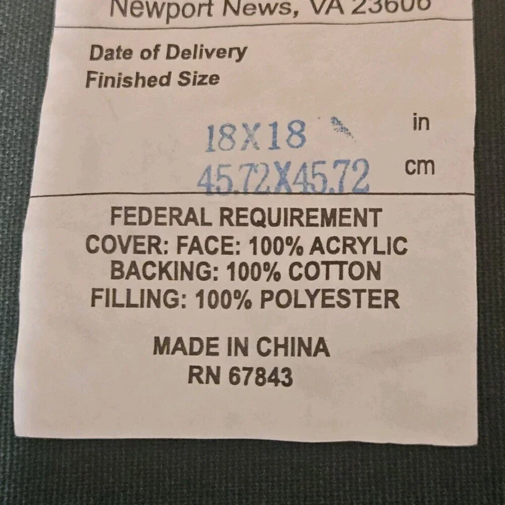 C & F Enterprises Hooked Embroidered Pug Dog  Pillow With Insert New 18x18